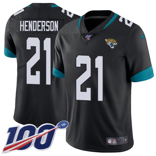 Jacksonville Jaguars #21 C.J. Henderson Black Team Color Youth Stitched NFL 100th Season Vapor Untouchable Limited Jersey